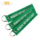 Keychain Wholesale Promotional Custom Own Name Logo Fabric Embroidered Key Chain Ring for Airplane