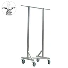Removable clothing floor display stand Nakajima shelf Stainless steel clothing shop fitting display