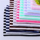 Super Soft Striped Print Knitted 100% Polyester Stretch Flannel Velvet Fabric for Pajamas