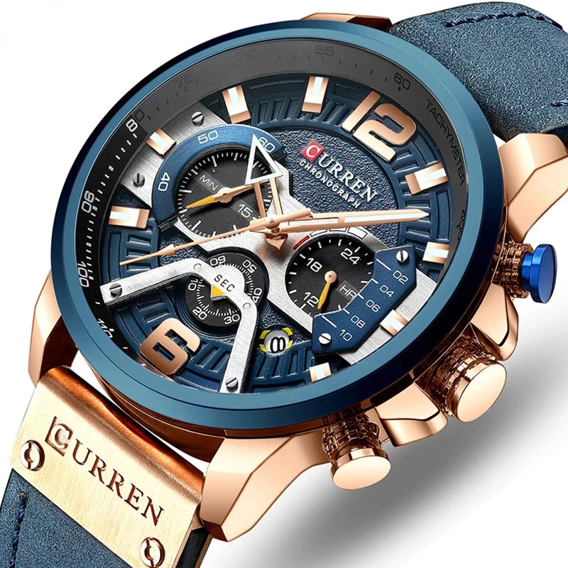 Top Brand Luxury Military Leather Wrist Watch Man Clock Fashion Chronograph Wristwatch Brand Curren Casual Sport Watches for Men, 5 color for option
Top Brand Luxury Military Leather Wrist Watch Man Clock Fashion Chronograph Wristwatch Brand Curren Casual Sport Watches for Men, 5 color for option