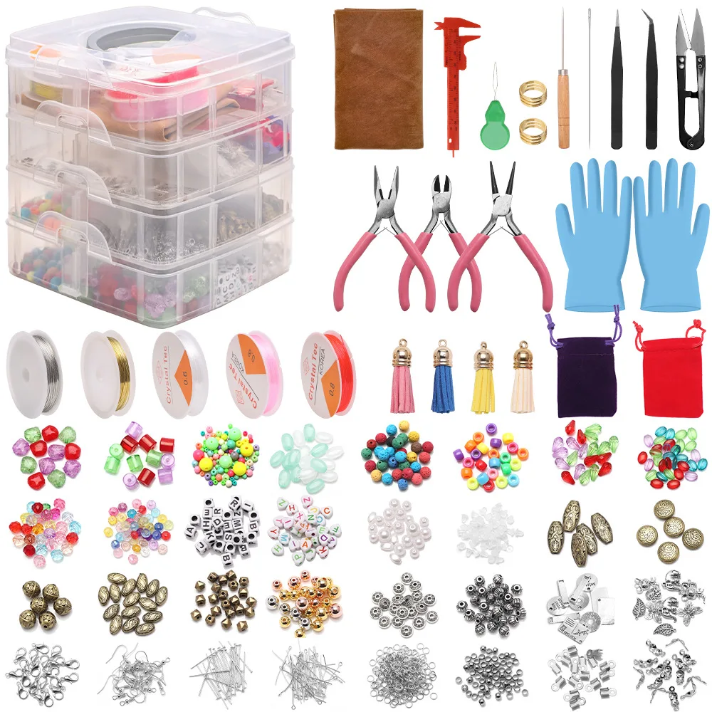 Amazon Best Selling Handmade Jewelry Material Whole Set DIY Tool Copper Wire Beads Box, Multi
Amazon Best Selling Handmade Jewelry Material Whole Set DIY Tool Copper Wire Beads Box, Multi