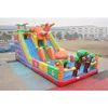 Large pvc inflated castle inflatable jumping slip bouncer climb castle for outdoor