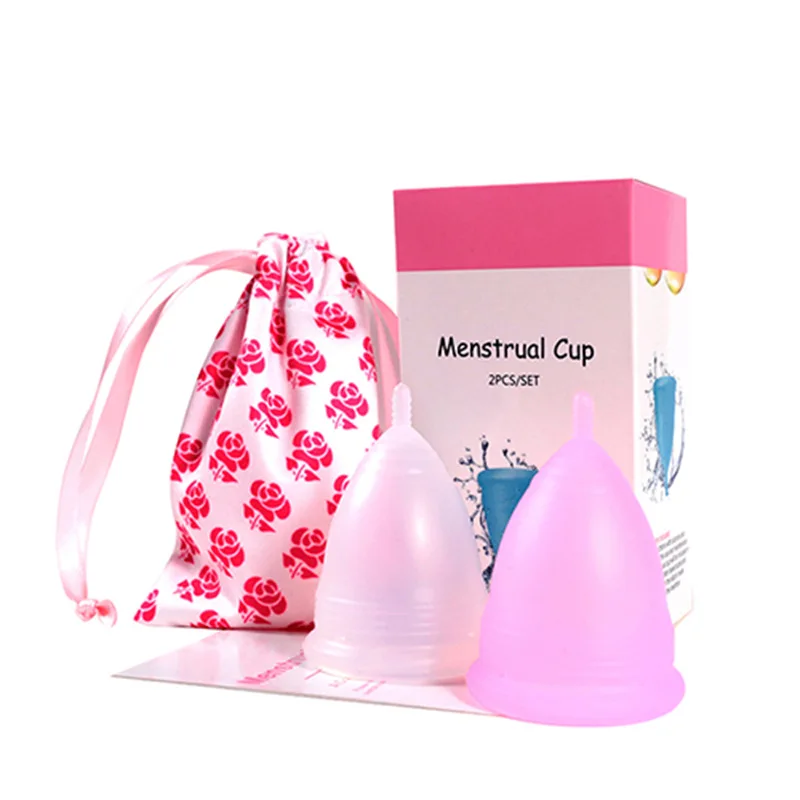 

Eco-friendly high quality female period menstrual cup medical silicone cup lady copa menstrual cups with box