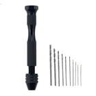 Hand drill Jewelry Craft Hand Manual Drill Chuck Mini Hand 10PCS Twist Drill Bit