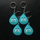 3D embossed drip shaped key chain soft PVC Keychain Accept Custom Manufacturers