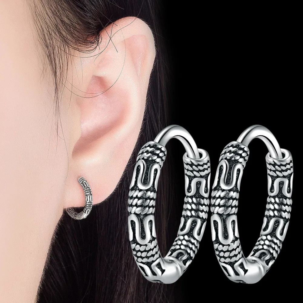 2023 vintage round hemp rope chain personalized earrings Thai silver earrings for men and women
2023 vintage round hemp rope chain personalized earrings Thai silver earrings for men and women