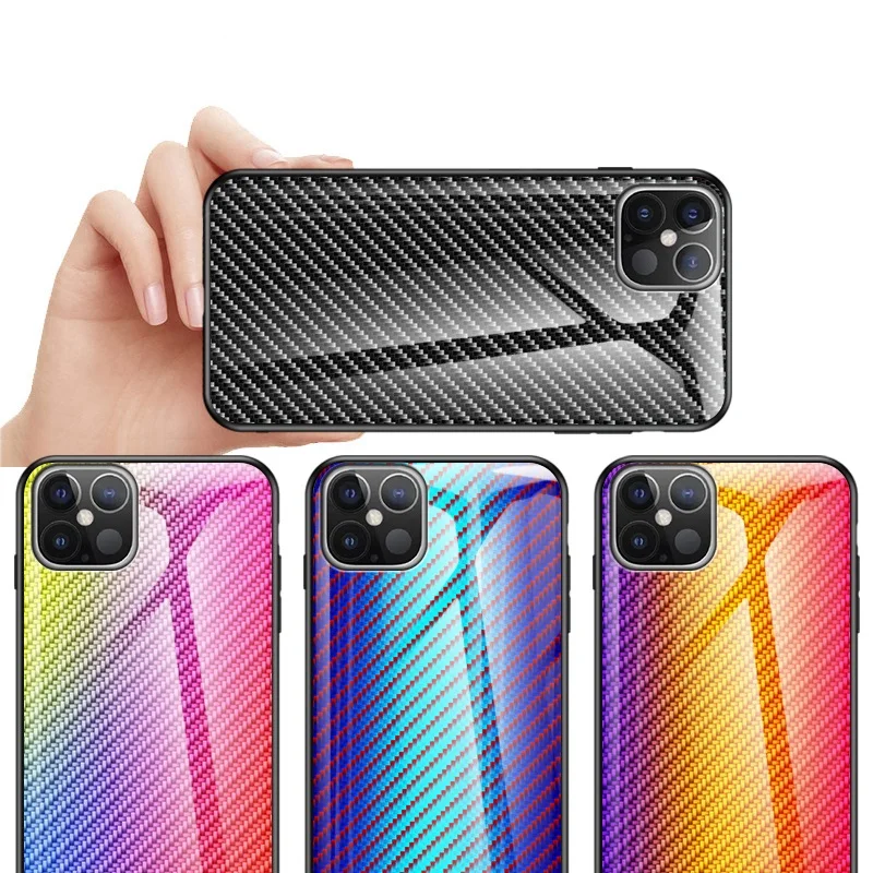 Case for Samsung S20Ultra Carbon fiber pattern Glass back Phone Case Cover for iPhone 12 Pro Max, Black
Case for Samsung S20Ultra Carbon fiber pattern Glass back Phone Case Cover for iPhone 12 Pro Max, Black