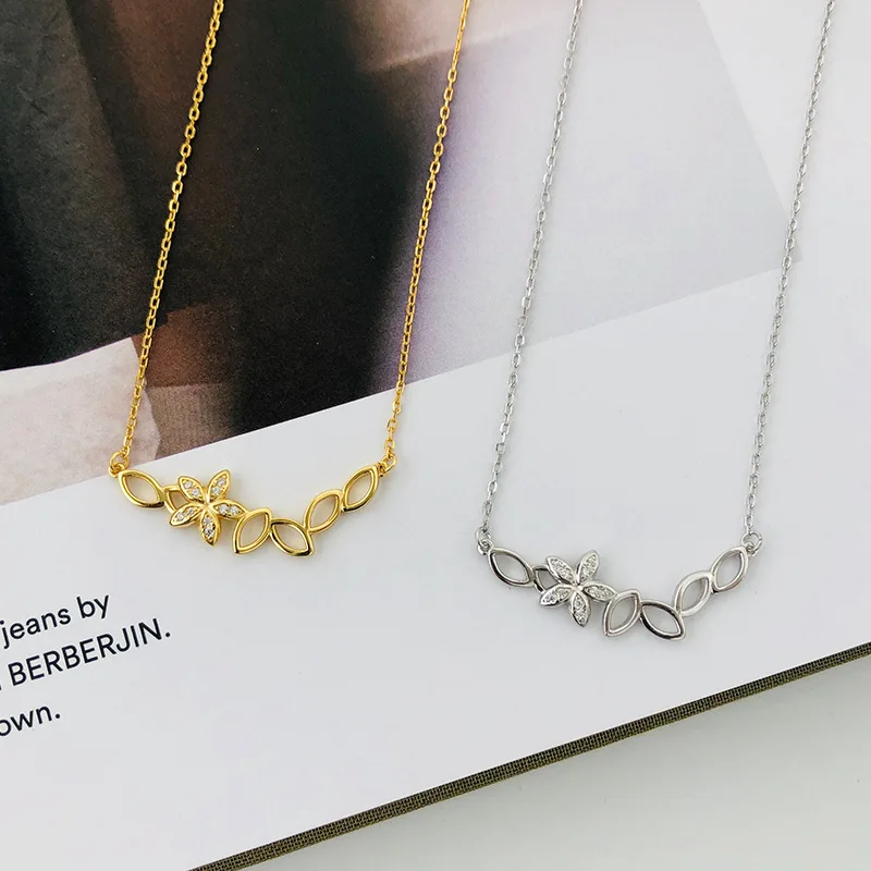 Women 925 Sterling Silver Simple Flower Necklace Jewelry Golden Silver Color Personalize Necklaces, As the picture show
Women 925 Sterling Silver Simple Flower Necklace Jewelry Golden Silver Color Personalize Necklaces, As the picture show