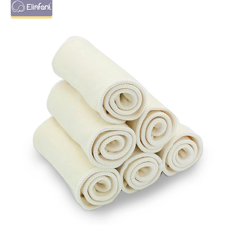 

Elinfant 3 layers hemp cotton washable customizable wholesale baby cloth diaper insert