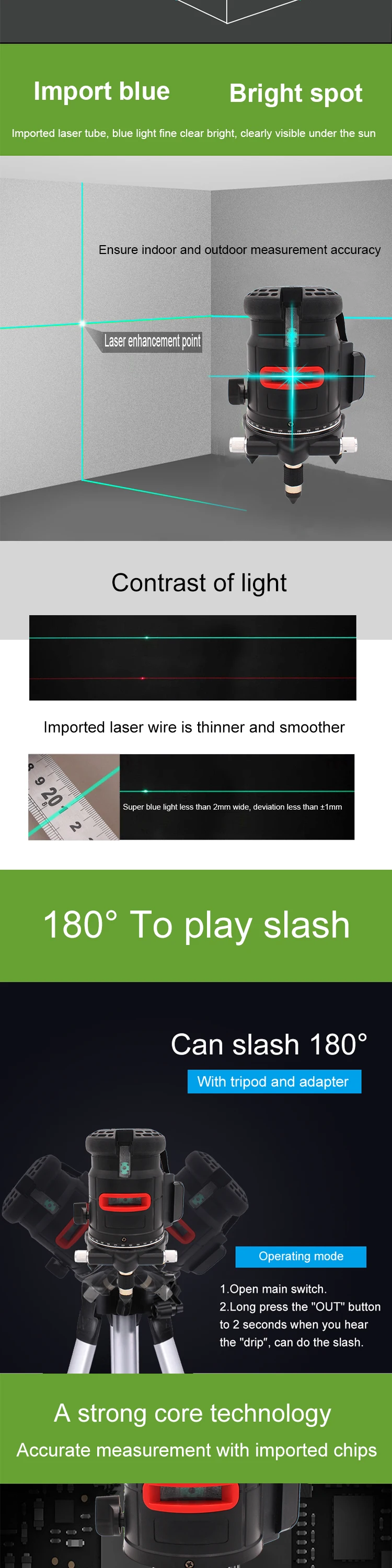 360 blue self leveling laser level