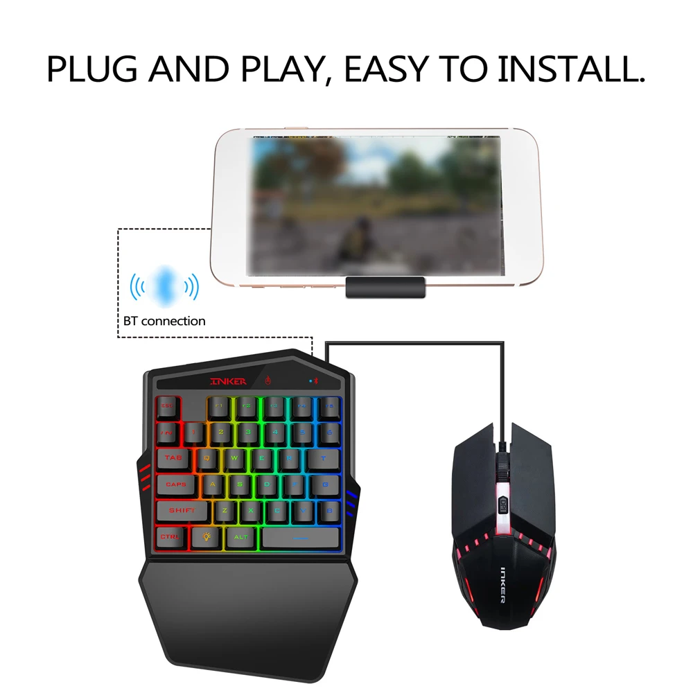 Mouse&Keyboard Kit 35 Buttons Gaming Keyboards Backlight Gaming Key-Pad Mouse Combo Set Mobile Phones Accessories
Mouse&Keyboard Kit 35 Buttons Gaming Keyboards Backlight Gaming Key-Pad Mouse Combo Set Mobile Phones Accessories