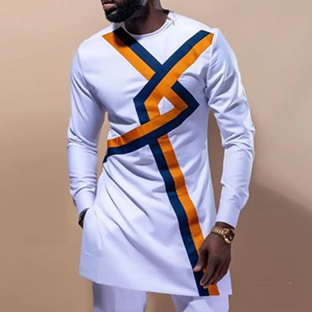 2021 Hot sale African ethnic style men's youth slim fashion solid shirt, White or customized
2021 Hot sale African ethnic style men's youth slim fashion solid shirt, White or customized