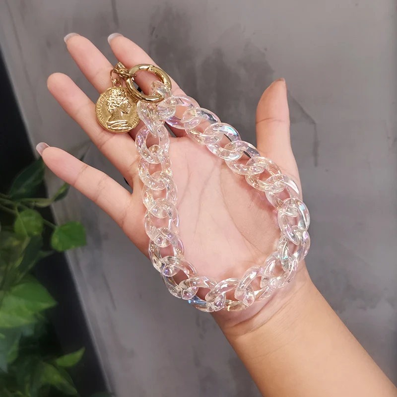 Colorful Transparent Acrylic Mobile Phone Chain Removable Wrist Phone Strap Wrist Keychain Pendant
Colorful Transparent Acrylic Mobile Phone Chain Removable Wrist Phone Strap Wrist Keychain Pendant