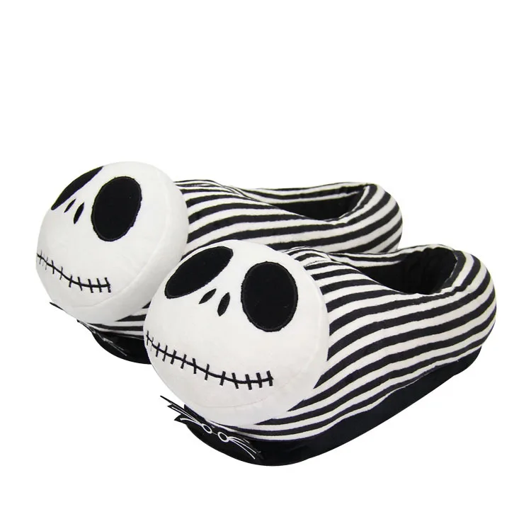 The Nightmare Before Christmas Skellington Plush Shoes Home House Winter Jack Skellington Plush Slippers, White&black
The Nightmare Before Christmas Skellington Plush Shoes Home House Winter Jack Skellington Plush Slippers, White&black