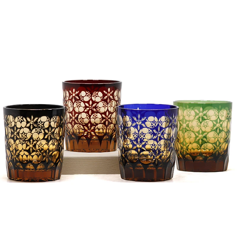 Colored Overlay Hand Carved Glass Edo Kiriko Round Bottom Wine Glass Cup, Blue,red,green,black
Colored Overlay Hand Carved Glass Edo Kiriko Round Bottom Wine Glass Cup, Blue,red,green,black
