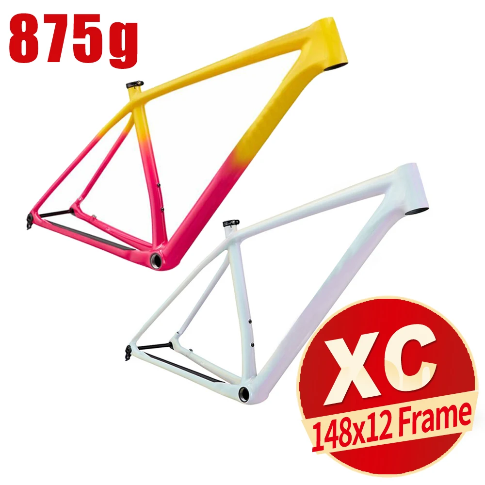 OEM Custom Brand 29er/27.5" Mtb Mountain Bike Frame set Carbon Fiber Full Bicycle Frame Light Weight 875g, Oem customization
OEM Custom Brand 29er/27.5" Mtb Mountain Bike Frame set Carbon Fiber Full Bicycle Frame Light Weight 875g, Oem customization