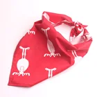 Wholesale Fashion 100% Cotton Dog Christmas Elk Bandana