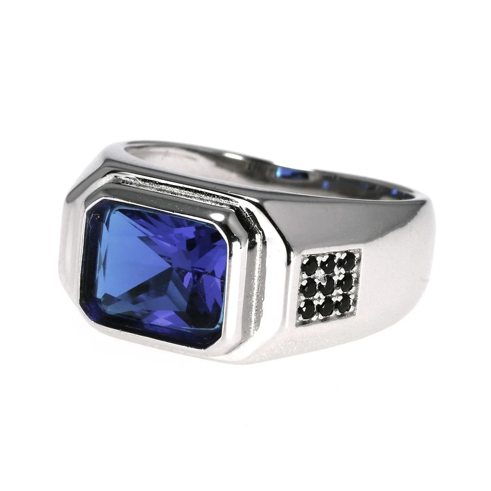 Simple Man Rings Blue Zircon Real 925 Sterling Silver Wedding Ring For Men Big Size 11 Vintage Jewelry
Simple Man Rings Blue Zircon Real 925 Sterling Silver Wedding Ring For Men Big Size 11 Vintage Jewelry