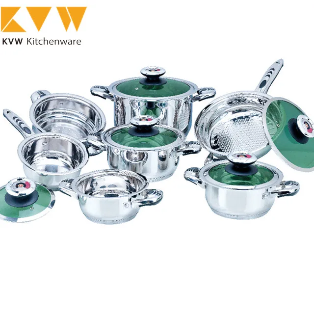 2020 hot selling german style 12pcs cookware set stainless steel cooking pot, Silver
2020 hot selling german style 12pcs cookware set stainless steel cooking pot, Silver