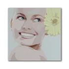 Beautiful Women Portrait With Flower Picture Wall Art Decor Oil Painting Kunst