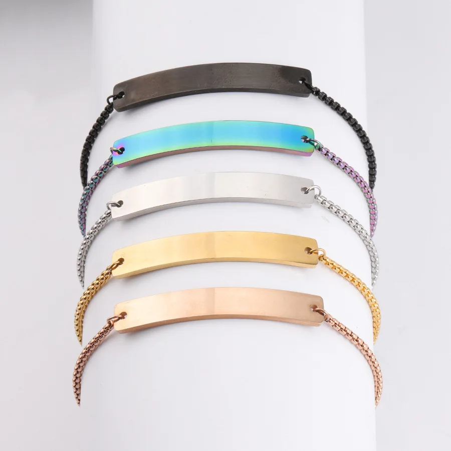 Wholesale Customized Logo Men Bracelets Fashion No Tarnish Stainless Steel Women Bracelet, Gold,rhodium,black, rose gold, blue
Wholesale Customized Logo Men Bracelets Fashion No Tarnish Stainless Steel Women Bracelet, Gold,rhodium,black, rose gold, blue