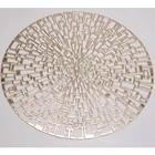 Table Decoration Table Decoration Table Mat/Placemat Eco-Friendly Stocked Gold Pvc Placemat For Decoration
