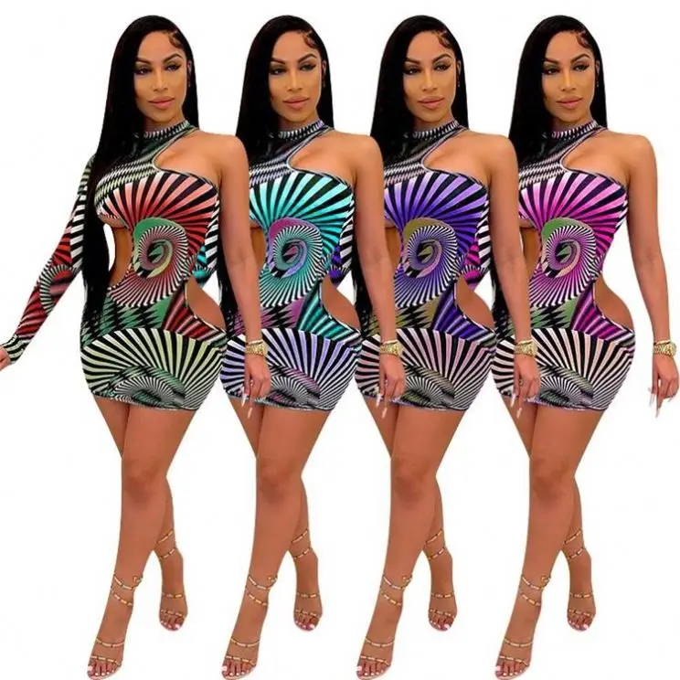 PEARL Wholesale Summer Printed Hollow Out One Sleeve Good Quality 2021 Casual Sexy Dresses Women Elegant
PEARL Wholesale Summer Printed Hollow Out One Sleeve Good Quality 2021 Casual Sexy Dresses Women Elegant