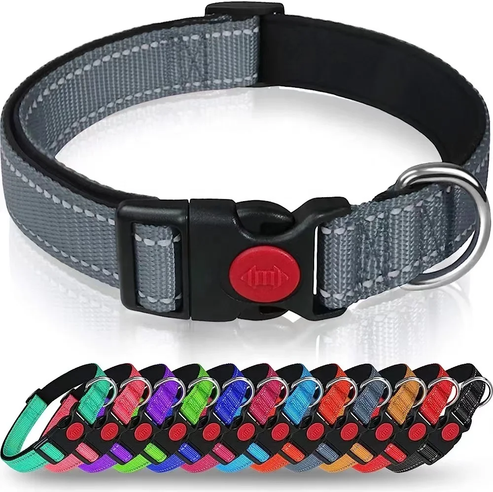 Fashion Soft Adjustable Nylon Classic Pet Collar For Medium Large Dogs Padded Reflective Dog Collar
Fashion Soft Adjustable Nylon Classic Pet Collar For Medium Large Dogs Padded Reflective Dog Collar