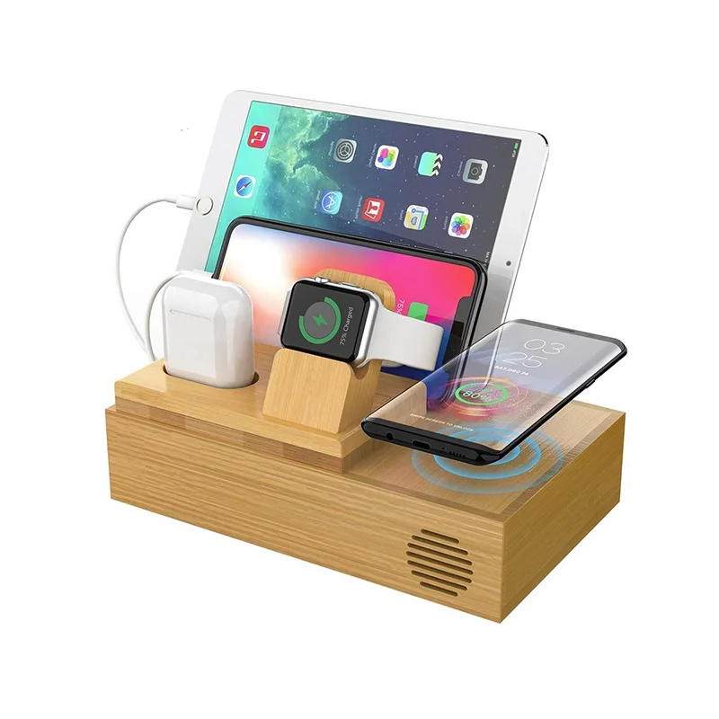 5 in 1 PD Charging Station Bamboo Wireless Charging Station Mobile phone Charging Station for Multiple Devices
5 in 1 PD Charging Station Bamboo Wireless Charging Station Mobile phone Charging Station for Multiple Devices