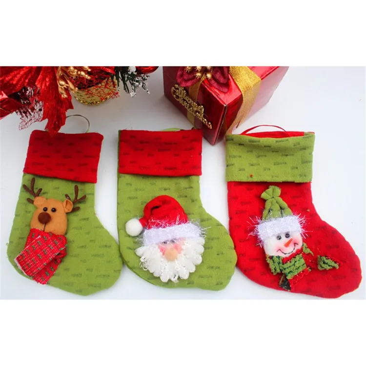 christmas stocking mini sock santa claus candy gift bag xmas
