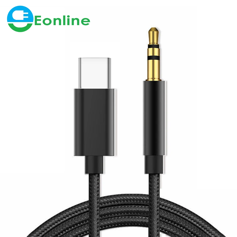 

Eonline TYC to 3.5mm Earphone cable Adapter Headphone Speaker Type C Male to 3.5 mm male Audio Aux Cable