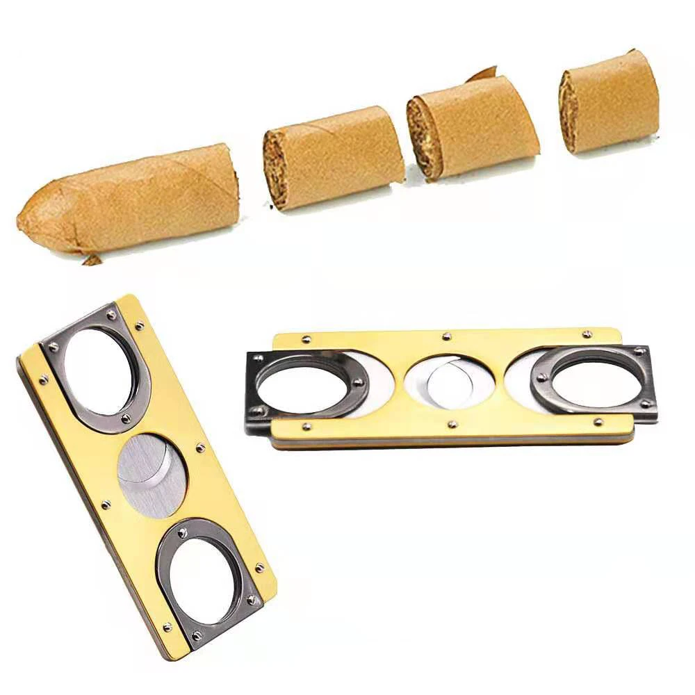 Custom Luxury Double Cigar Cutter Stainless Steel Table Cigar Cutter Accessories, Mix colors
Custom Luxury Double Cigar Cutter Stainless Steel Table Cigar Cutter Accessories, Mix colors