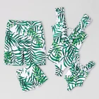 Guangzhou Factory Family Match Swimsuit Mommy And Me Bathing Suit Swimwear High Waist