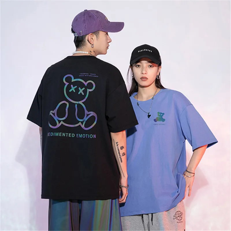 Summer T Shirts Custom Printing Pure Cotton Short Sleeve Round Neck Streetwear Graphic T Shirts Colorful Reflective Top
Summer T Shirts Custom Printing Pure Cotton Short Sleeve Round Neck Streetwear Graphic T Shirts Colorful Reflective Top