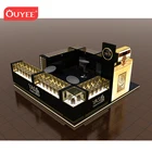 Factory Sal Glass Showcase Perfume Display Cabinet Design Perfume Cosmetic Morden Mall Perfume Kiosk
