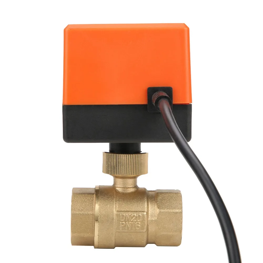 DN15/DN20/DN25 Electric Motorized Thread Ball Valve Brass AC 220V 2 Way 3-Wire 1.6Mpa with Actuator For water, gas, oil, As picture
DN15/DN20/DN25 Electric Motorized Thread Ball Valve Brass AC 220V 2 Way 3-Wire 1.6Mpa with Actuator For water, gas, oil, As picture