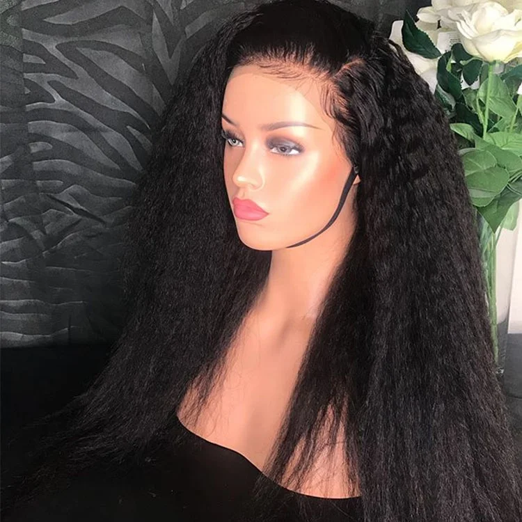Kinky Straight Wig Lace Frontal Wig Natural Double Drawn Human Hair Single Knot Brazilian Virgin Lace Wigs For Black Women
Kinky Straight Wig Lace Frontal Wig Natural Double Drawn Human Hair Single Knot Brazilian Virgin Lace Wigs For Black Women