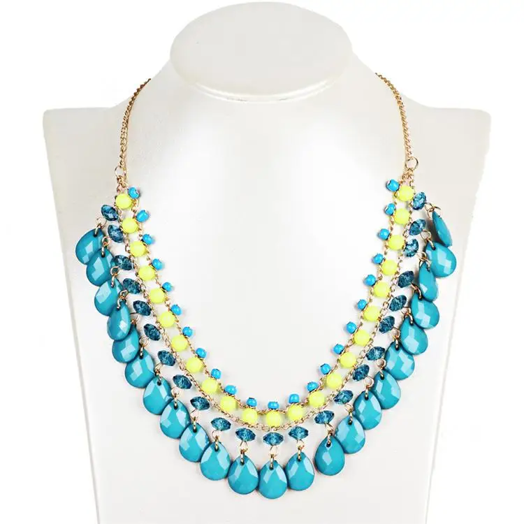 Bohemian Style Drop Pendant Necklace Cute Fashionable Small Fresh Fluorescent Color Necklace, Picture shows
Bohemian Style Drop Pendant Necklace Cute Fashionable Small Fresh Fluorescent Color Necklace, Picture shows