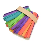 Arts Wooden Sticks Quality Popsicle Sticks DIY Arts And Crafts Flat Popsicle Ice Cream Wooden Sticks