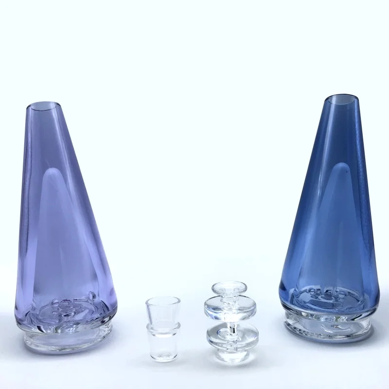 Replacement puff co glass attachment with quartz heating bowl and carb cap, Blue, green, pink, clear 
Replacement puff co glass attachment with quartz heating bowl and carb cap, Blue, green, pink, clear