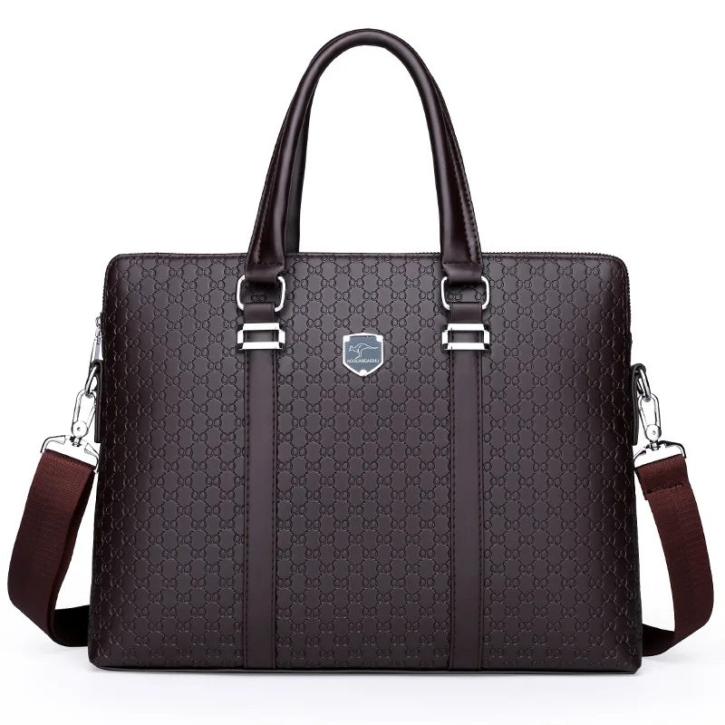 The new PU Leather Men's handbag can be used as a messenger for business high-capacity briefcase, Black,brown
The new PU Leather Men's handbag can be used as a messenger for business high-capacity briefcase, Black,brown