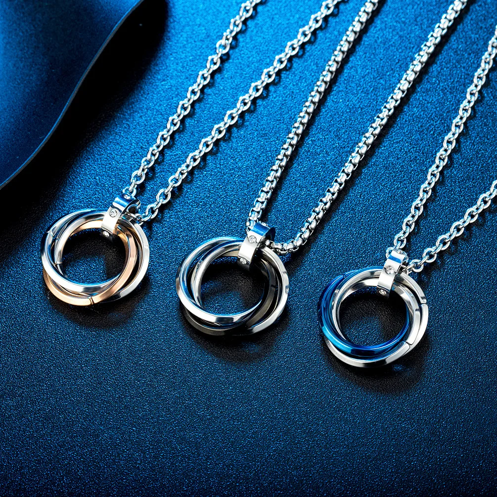 Fashion Unisex Hip Pop Jewelry Necklaces Geometric 3-Color Circle Pendant Necklace Stainless Steel For Couple Gift, Gold silver
Fashion Unisex Hip Pop Jewelry Necklaces Geometric 3-Color Circle Pendant Necklace Stainless Steel For Couple Gift, Gold silver