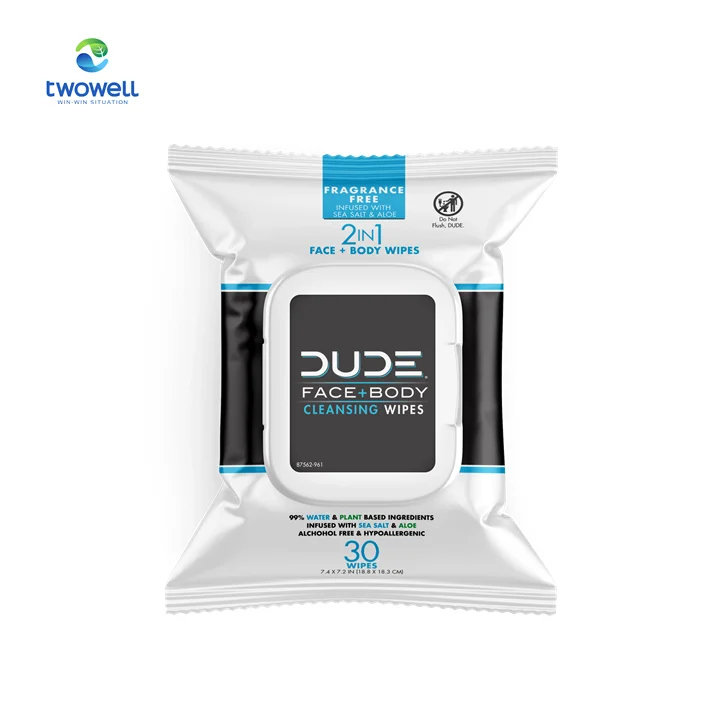 

DUDE Face Body Wipes for Sensitive Skin with Aloe Moisturizing Cleansing wipes