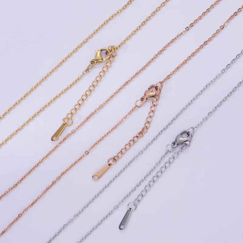 Minimalist DIY Accessories Gold Plated IP Plating Stainless Steel 1.5mm Link Chain Necklace, Silver/gold /rose gold color
Minimalist DIY Accessories Gold Plated IP Plating Stainless Steel 1.5mm Link Chain Necklace, Silver/gold /rose gold color