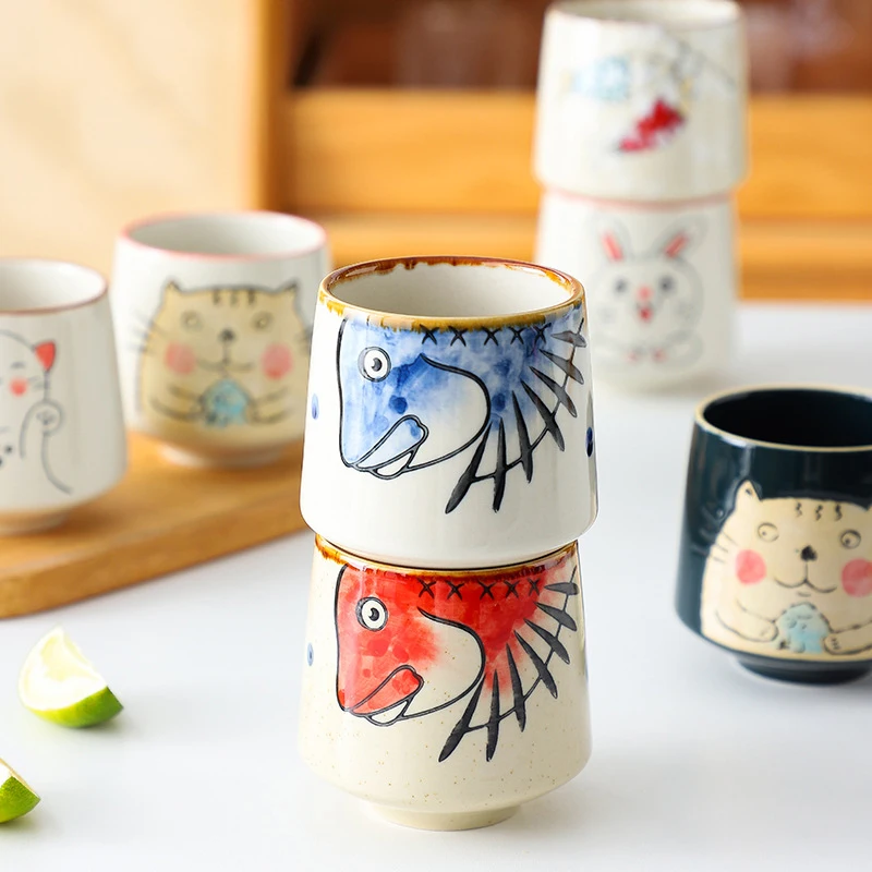 Custom Japanese tea cups hand painted ceramic tea mug cartoon espresso cup, 11 colors are available
Custom Japanese tea cups hand painted ceramic tea mug cartoon espresso cup, 11 colors are available