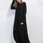 2019 new design women wholesale fashion casual long black maxi dress