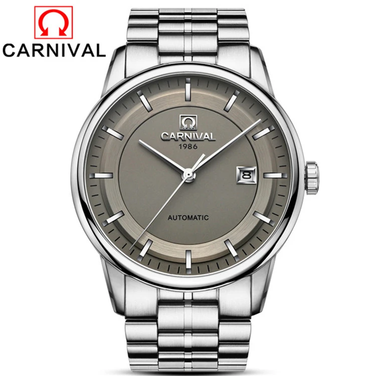 CARNIVAL 5668G Automatic Watch Men Business Stainless Steel Strap Mechanical Wristwatches Calendar Waterproof Watches Mens Clock
CARNIVAL 5668G Automatic Watch Men Business Stainless Steel Strap Mechanical Wristwatches Calendar Waterproof Watches Mens Clock