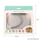 High Quality Divided Toddler Plate Set Toddlers Food Bowls Baby Dinner Plate With Suction Kids Baby Silicone Feeding Plate