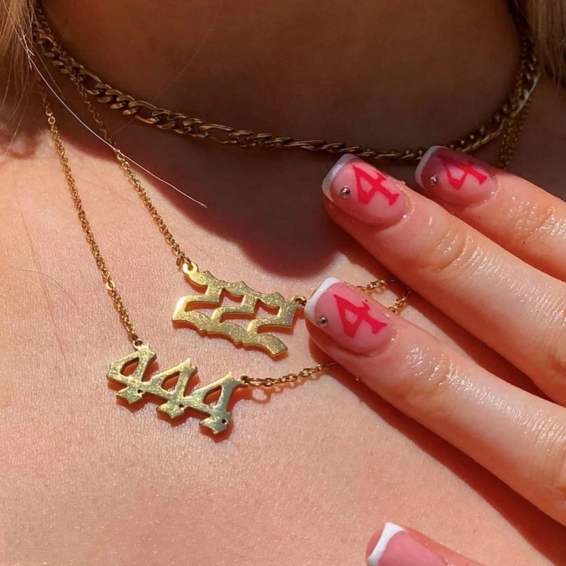 Charm Initial Gold Pendant Necklace Minimalist Jewelry Stainless Steel Angel Number Necklace, Gold/steel
Charm Initial Gold Pendant Necklace Minimalist Jewelry Stainless Steel Angel Number Necklace, Gold/steel