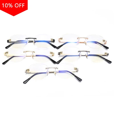 2021 Luxury Round Rimless Frames Anti Blue Light Blocking Cut Eyewear Optical Glasses
2021 Luxury Round Rimless Frames Anti Blue Light Blocking Cut Eyewear Optical Glasses